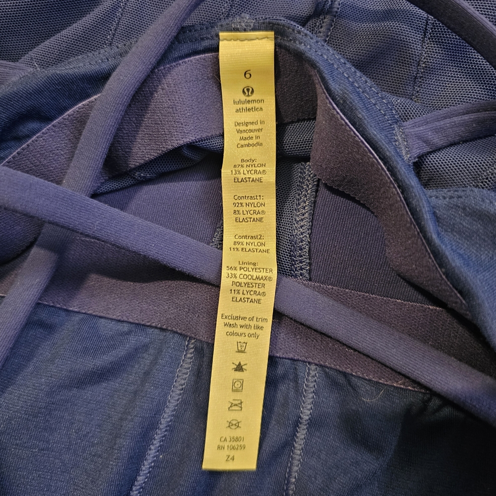 NWT LULULEMON Exquisite Bra Strappy Tank Top โ Sapphire Blue โ Size 6 - Picture 6 of 8